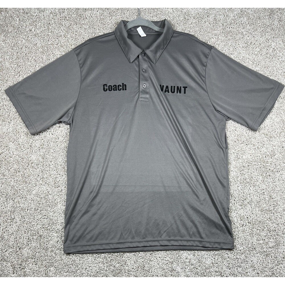 Coach Vaunt Performance Polo Shirt Gray Athletic Streetwear XL